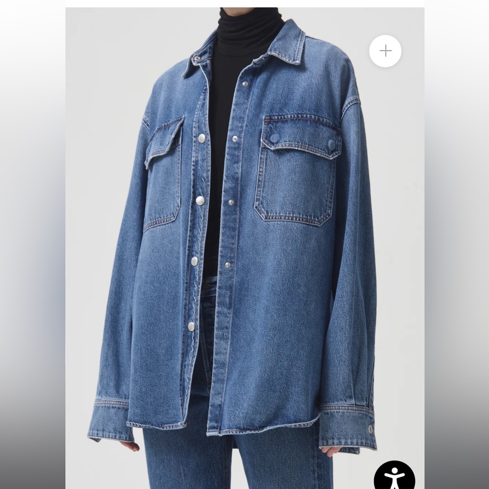 Agolde Camryn Denim Shirt in Swing